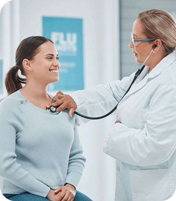 doctor examining patient 