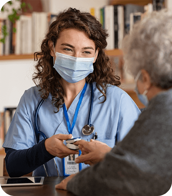 doctor talking to patient